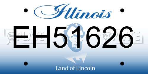 EH51626 Illinois License Plate