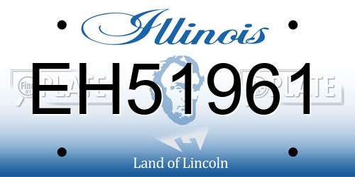 EH51961 Illinois License Plate