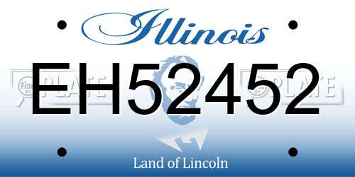 EH52452 Illinois License Plate