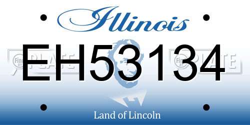 EH53134 Illinois License Plate