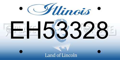 EH53328 Illinois License Plate