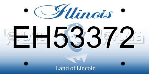 EH53372 Illinois License Plate