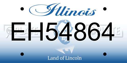EH54864 Illinois License Plate