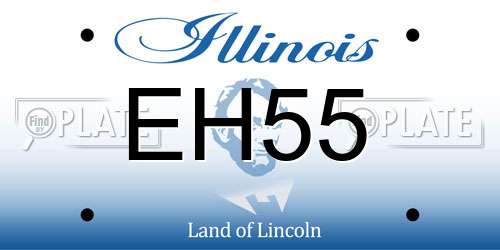 EH55 Illinois License Plate