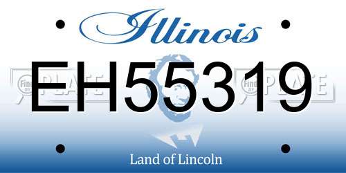 EH55319 Illinois License Plate