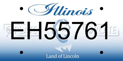 EH55761 Illinois License Plate