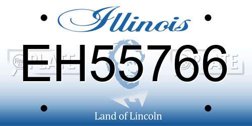 EH55766 Illinois License Plate
