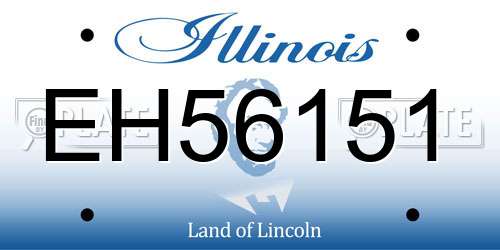 EH56151 Illinois License Plate