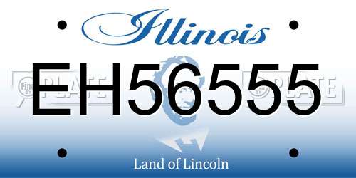 EH56555 Illinois License Plate