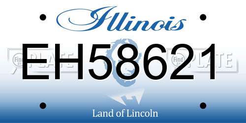 EH58621 Illinois License Plate