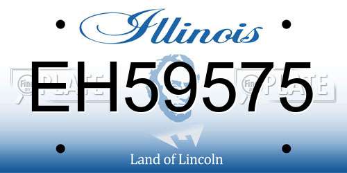 EH59575 Illinois License Plate