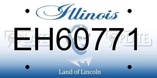 EH60771 Illinois License Plate