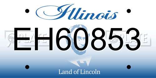 EH60853 Illinois License Plate