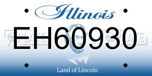 EH60930 Illinois License Plate