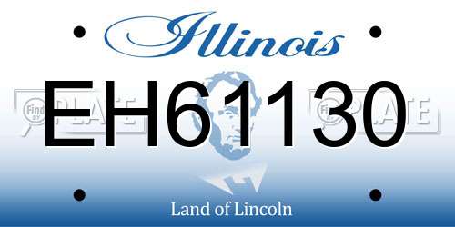 EH61130 Illinois License Plate