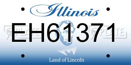 EH61371 Illinois License Plate
