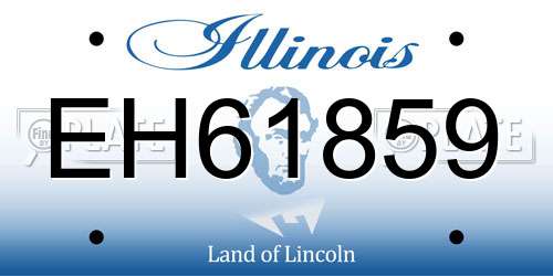 EH61859 Illinois License Plate