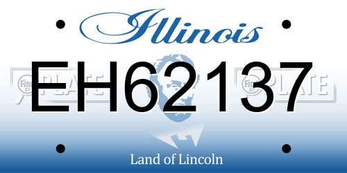 EH62137 Illinois License Plate