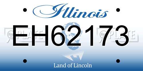 EH62173 Illinois License Plate