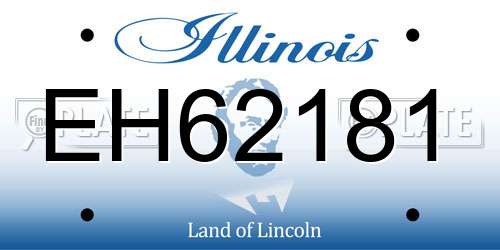 EH62181 Illinois License Plate