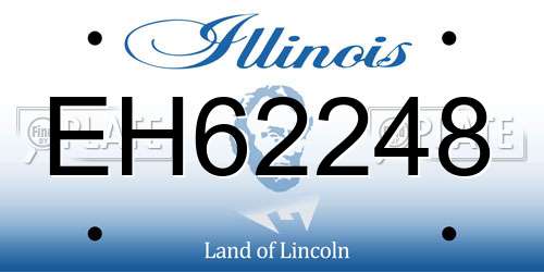 EH62248 Illinois License Plate