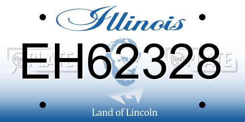 EH62328 Illinois License Plate