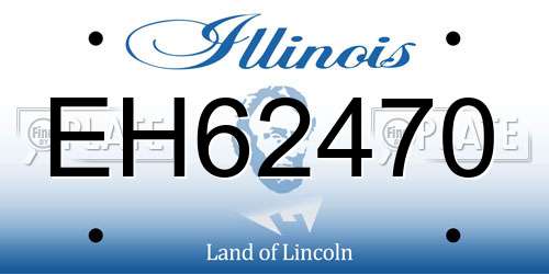 EH62470 Illinois License Plate