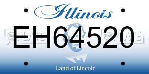 EH64520 Illinois License Plate