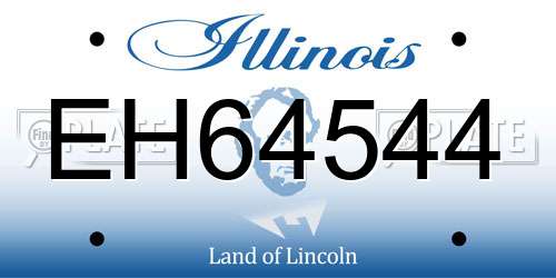 EH64544 Illinois License Plate