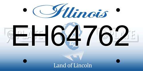 EH64762 Illinois License Plate