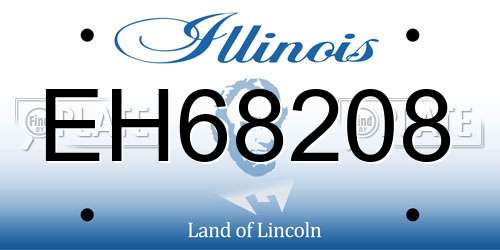 EH68208 Illinois License Plate