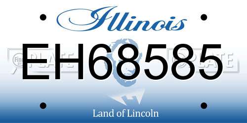 EH68585 Illinois License Plate