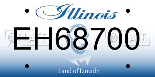 EH68700 Illinois License Plate