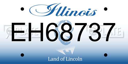 EH68737 Illinois License Plate