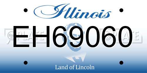 EH69060 Illinois License Plate