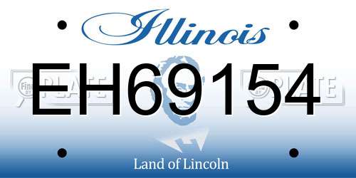 EH69154 Illinois License Plate