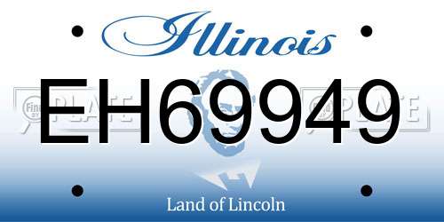EH69949 Illinois License Plate