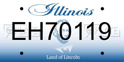 EH70119 Illinois License Plate