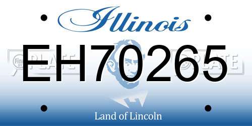 EH70265 Illinois License Plate