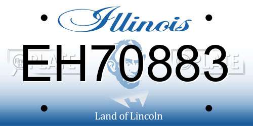 EH70883 Illinois License Plate