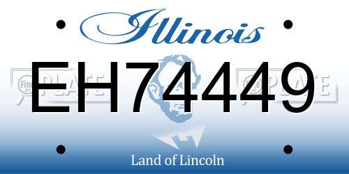 EH74449 Illinois License Plate