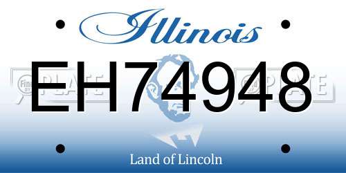 EH74948 Illinois License Plate