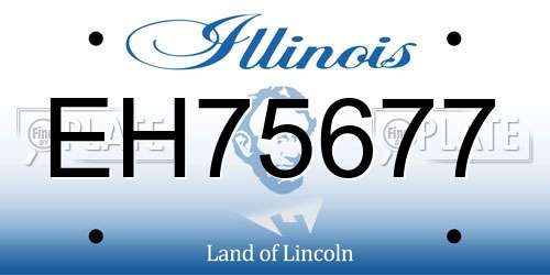 EH75677 Illinois License Plate