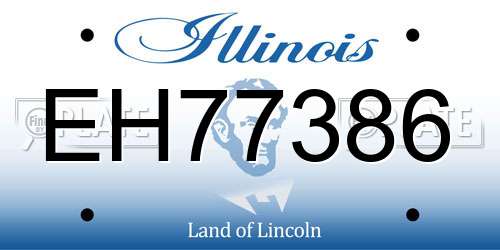 EH77386 Illinois License Plate