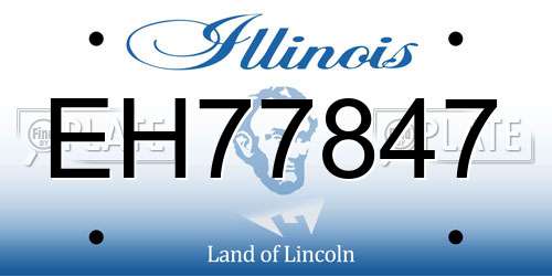 EH77847 Illinois License Plate