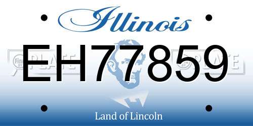 EH77859 Illinois License Plate