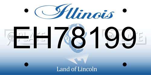 EH78199 Illinois License Plate