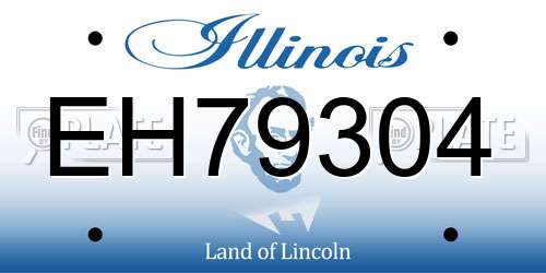 EH79304 Illinois License Plate