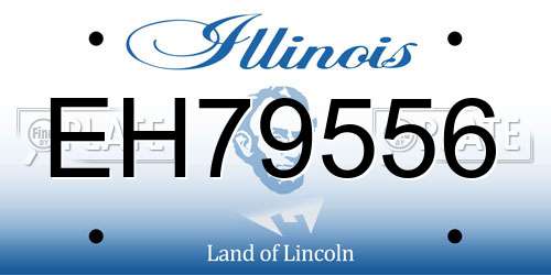 EH79556 Illinois License Plate