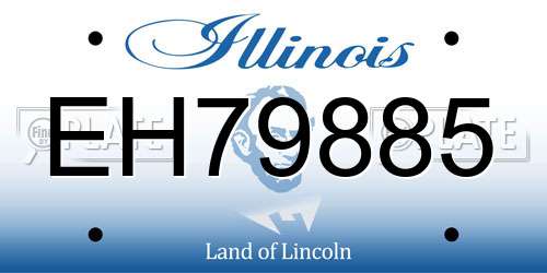 EH79885 Illinois License Plate